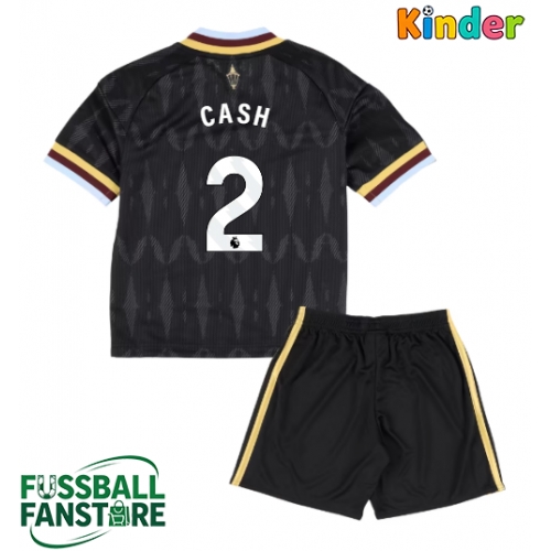 Aston Villa Matty Cash #2 Replik Auswärtstrikot Kinder 2026-27 Kurzarm (+ Kurze Hosen)